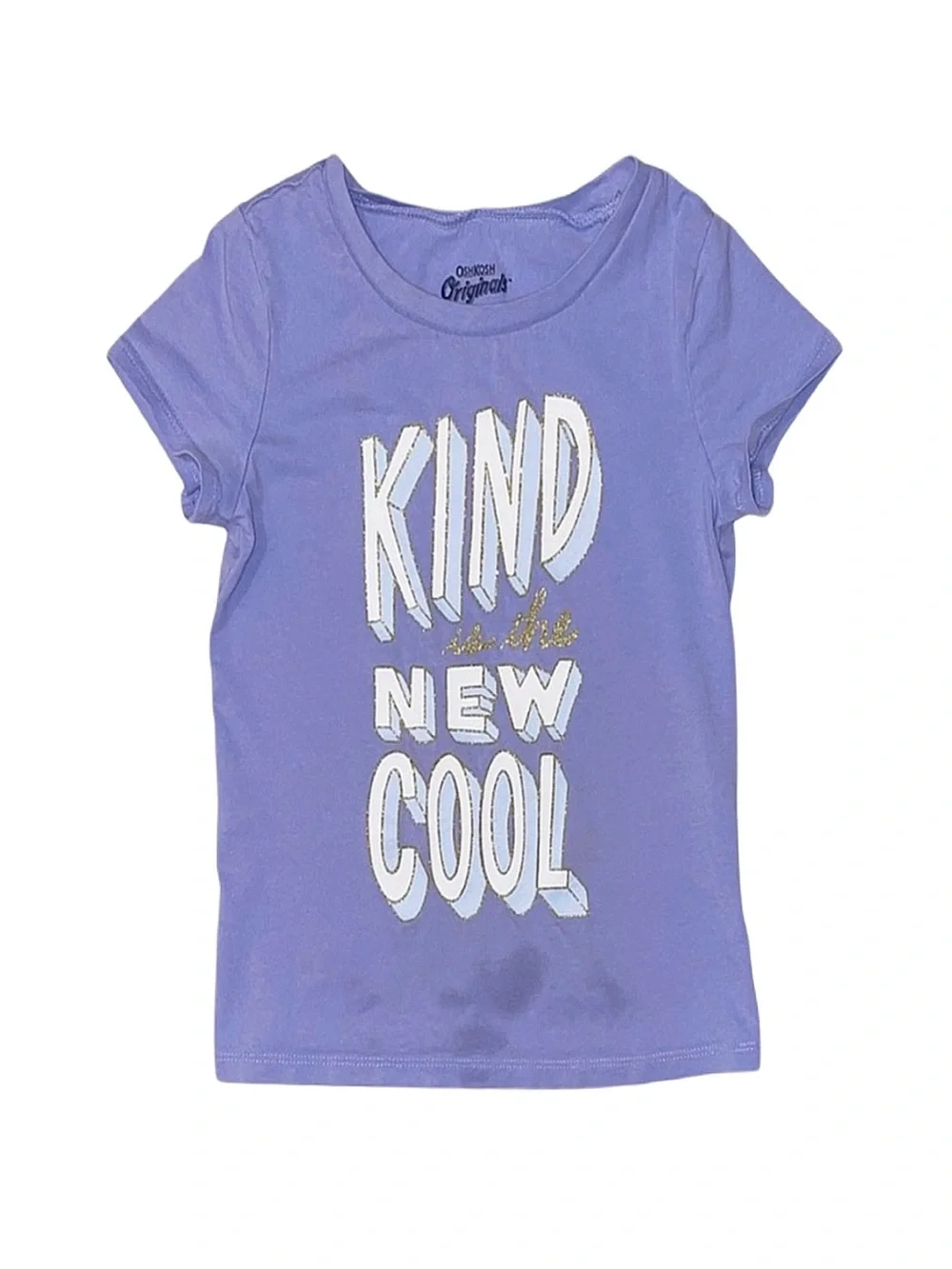 OSHKOSH B'GOSH Girl's Purple Graphic Short Sleeve Shirt Size 6/6X